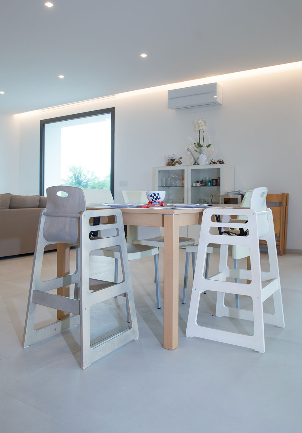 Seggiolone MioPappy in legno di faggio Adex