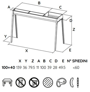 Barbeque Torino grill 100+40 Lisa