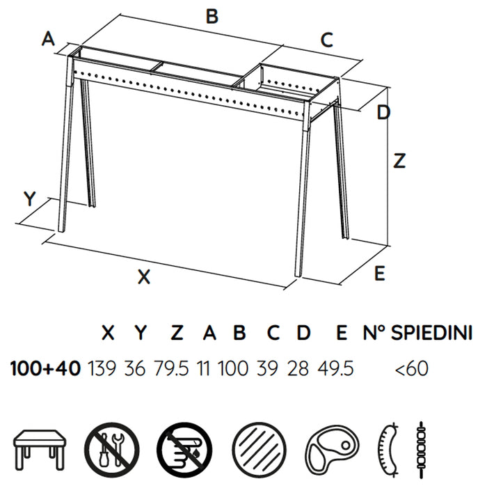 Barbeque Torino grill 100+40 Lisa