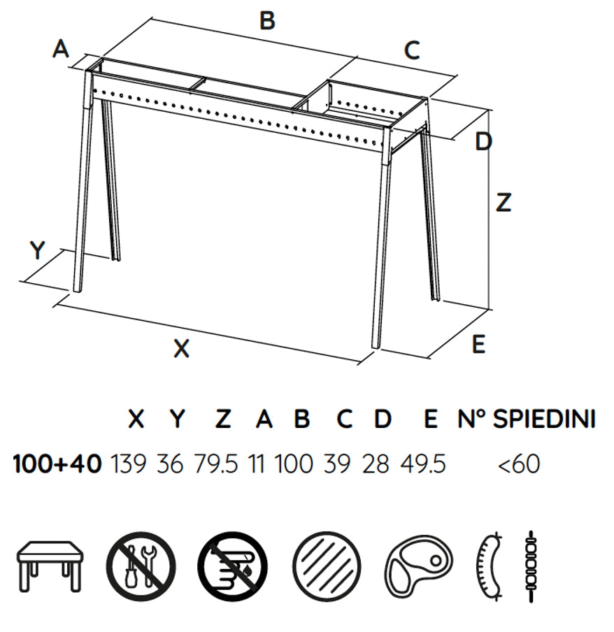 Barbeque Torino grill 100+40 Lisa