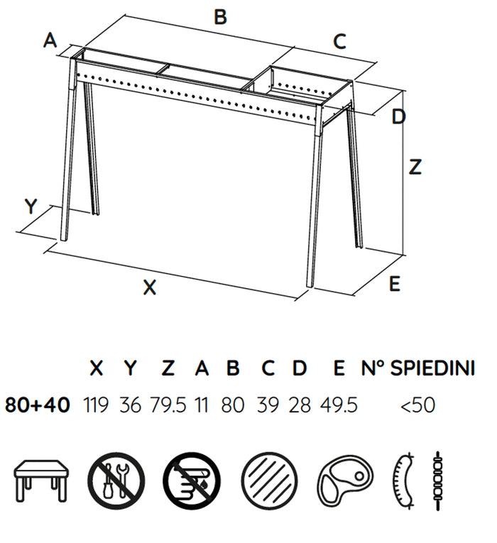 Barbeque Torino grill 80+40