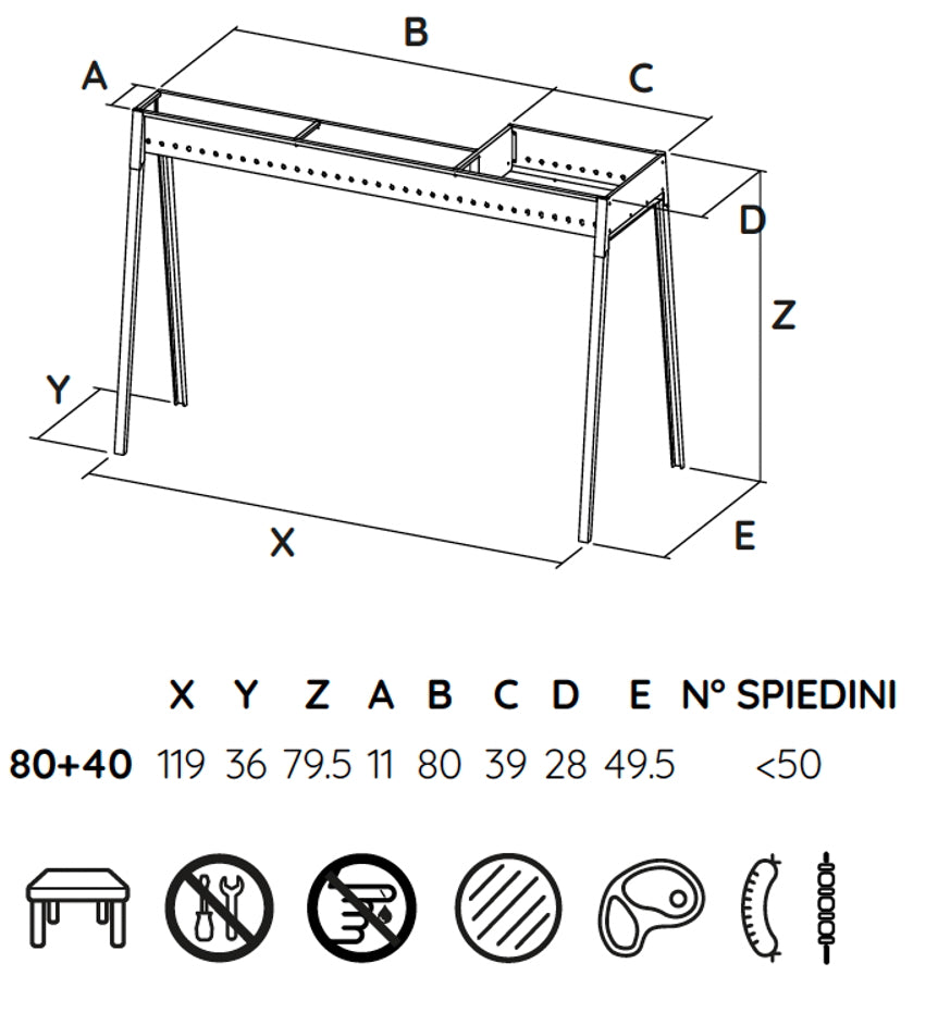 Barbeque Torino grill 80+40