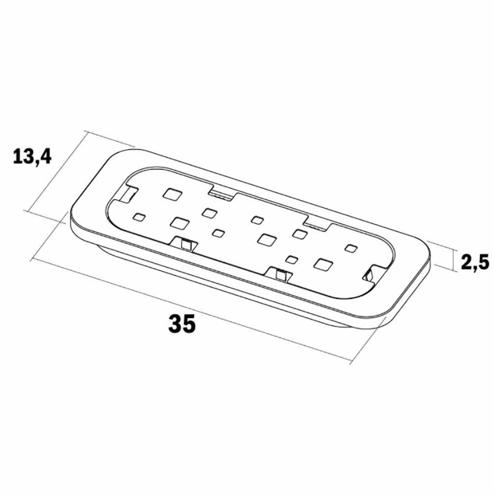Vassoio Gran Sasso Rettangolare