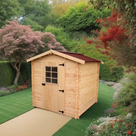 Ricovero attrezzi Alpina, tavole di abete rosso da 20 mm. con pavimento.