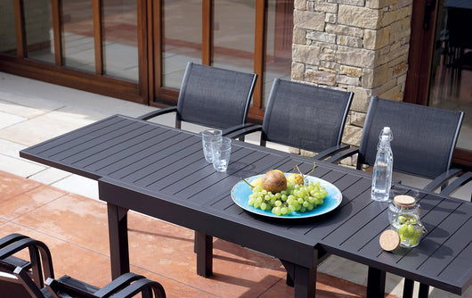 Tavolo Da Balcone Capannori - Allungabile 106/212 X 75 Cm - Alluminio  - Con Piano A Doghe In Alluminio Colore: Tortora