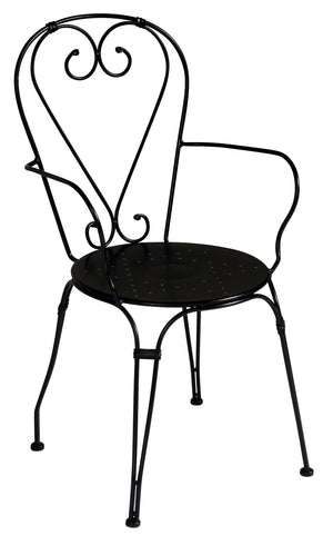 Sedia Stresa C/Brac - Ferro Nero - Impilab. 1 Pz