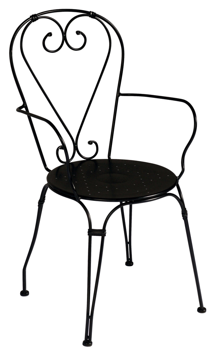 Sedia Stresa C/Brac - Ferro Nero - Impilab. 1 Pz