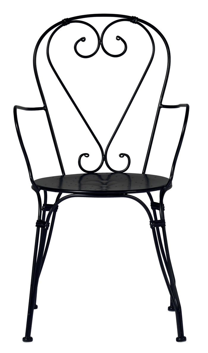 Sedia Stresa C/Brac - Ferro Nero - Impilab. 1 Pz