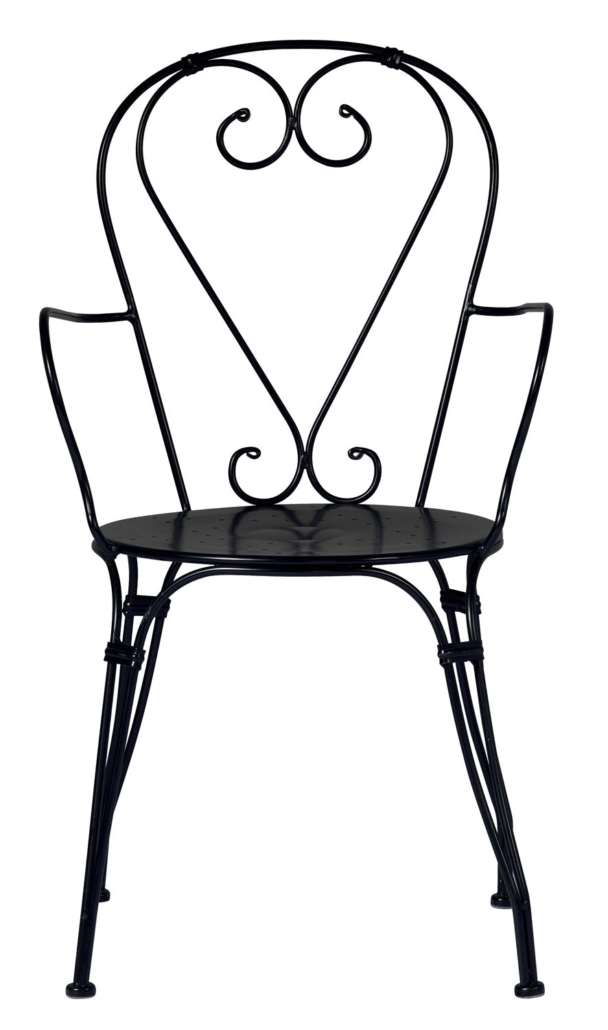 Sedia Stresa C/Brac - Ferro Nero - Impilab. 1 Pz