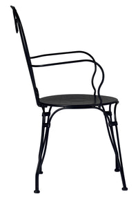 Sedia Stresa C/Brac - Ferro Nero - Impilab. 1 Pz