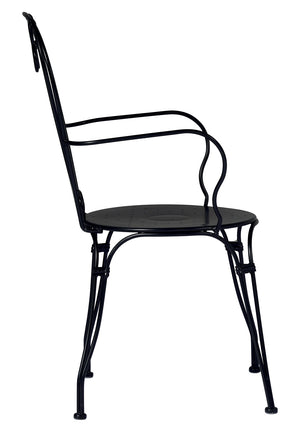 Sedia Stresa C/Brac - Ferro Nero - Impilab. 1 Pz