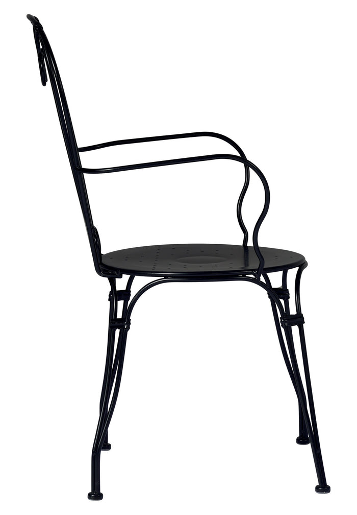 Sedia Stresa C/Brac - Ferro Nero - Impilab. 1 Pz