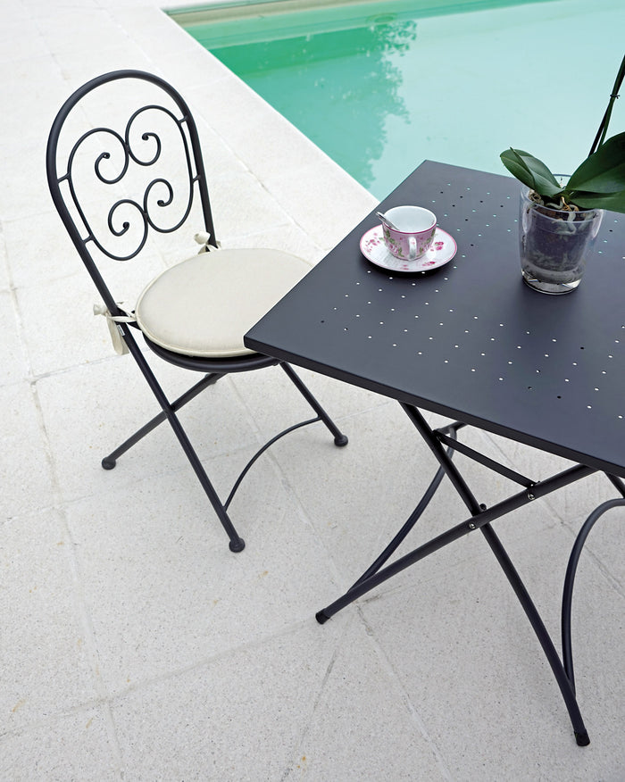 Tavolo Orta 70X70 - Ferro Antracite - Pieg. 1 Pz