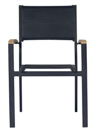 Sedia Tenerife in alluminio e textilene - Impilabile Greenwood