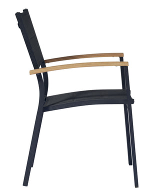 Sedia Tenerife in alluminio e textilene - Impilabile Greenwood