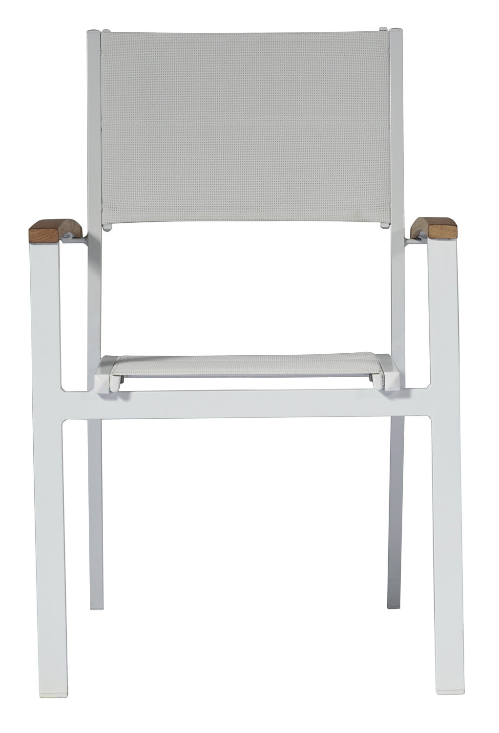 Sedia Tenerife In alluminio e textilene impilabile Greenwood