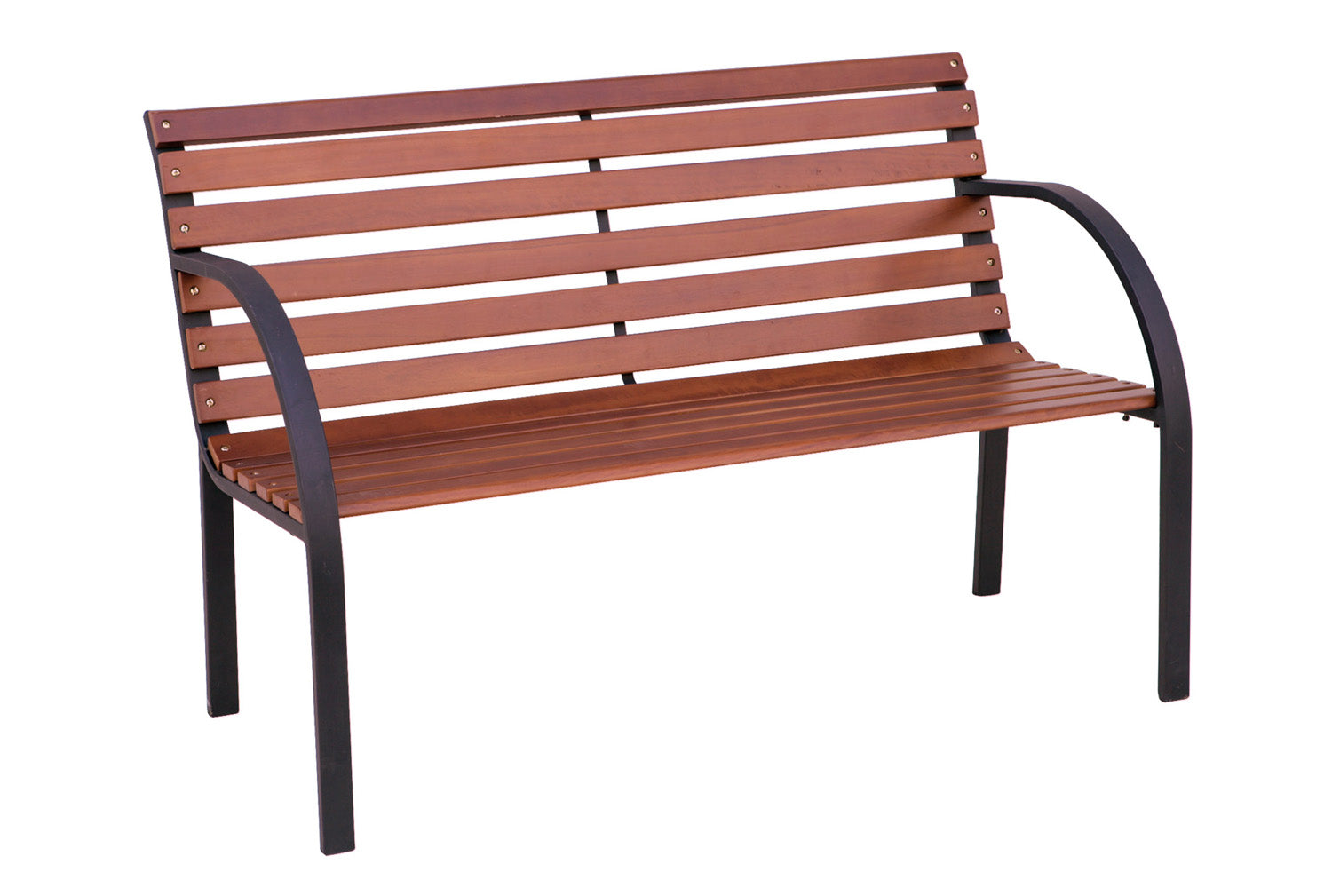 Panca Piccadilly tubo metallo e legno rovere Greenwood