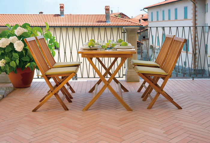 Tavolo rettangolare Lipari pieghevole Teak 120X70 Greenwood