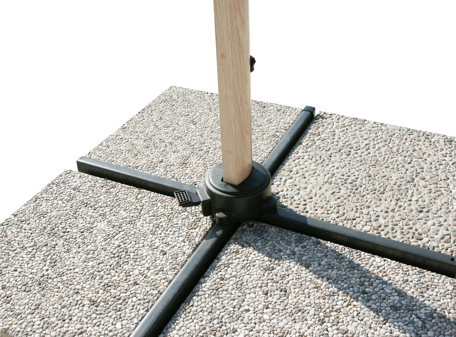 Ombrellone 3X3 fusto wooden look e telo Spuncrylic Greenwood