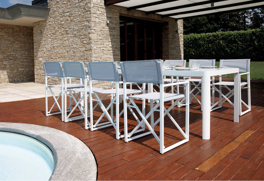 Sedia Regista Imola Alu Bianco/Text Grigio Cenere 1 Pz