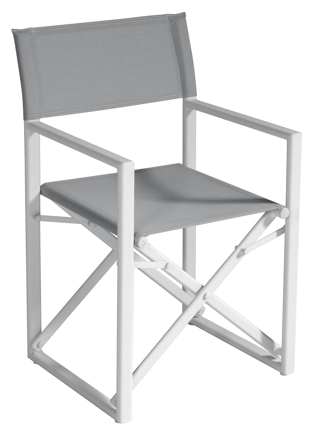 Sedia Regista Imola Alu Bianco/Text Grigio Cenere 1 Pz