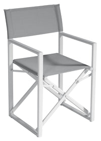 Sedia Regista Imola Alu Bianco/Text Grigio Cenere 1 Pz