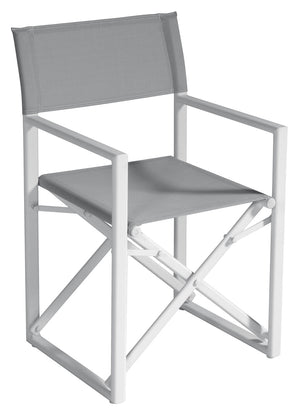 Sedia Regista Imola Alu Bianco/Text Grigio Cenere 1 Pz