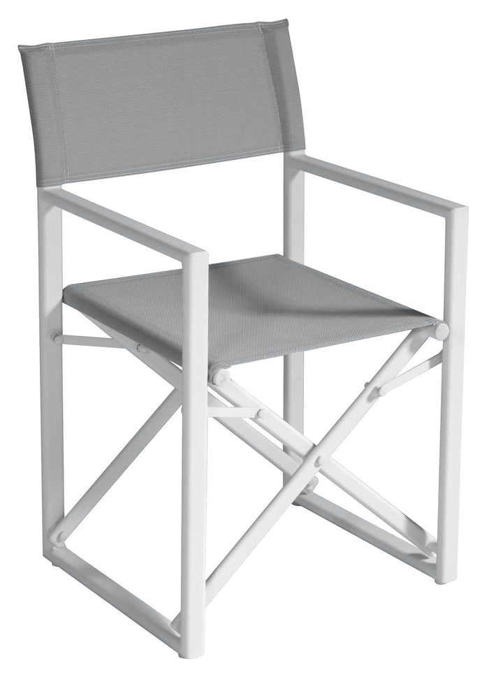 Sedia Regista Imola Alu Bianco/Text Grigio Cenere 1 Pz