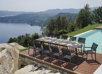 Tavolo Anzio - Allungabile  165/250 X 90 Cm - Piano A Doghe In Alluminio - Allungo Con Gambe Scorrevoli Colore: Bianco