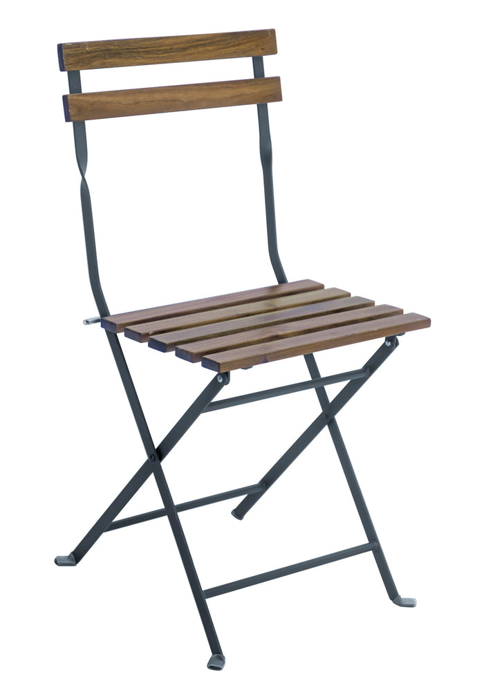 Set Bistro' Deluxe In Ferro E Legno - Tav. 55X55 1 Pz