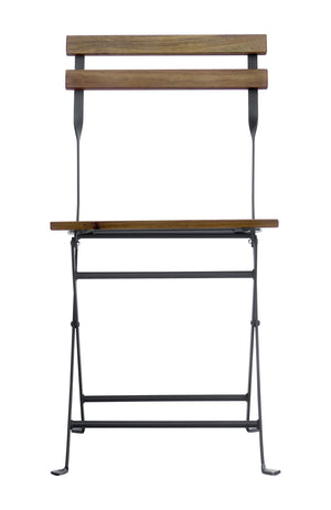 Set Bistro' Deluxe In Ferro E Legno - Tav. 55X55 1 Pz