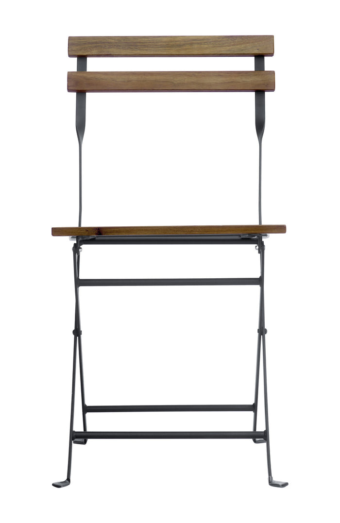 Set Bistro' Deluxe In Ferro E Legno - Tav. 55X55 1 Pz