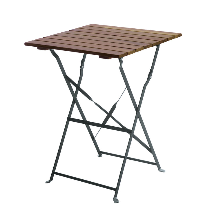 Set Bistro' Deluxe In Ferro E Legno - Tav. 55X55 1 Pz