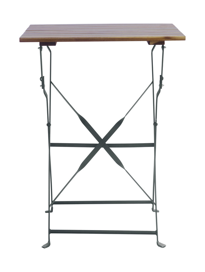 Set Bistro' Deluxe In Ferro E Legno - Tav. 55X55 1 Pz