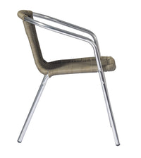 Sedia Contract - Alluminio Ø 25 Mm X 1,5 Mm - Filo Plastificato - Interno Acciaio - Tabacco