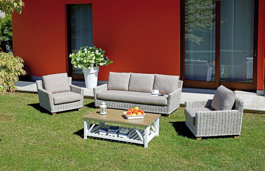 Set Jaipur Gr.Kubu Nat Sb/Legno Mango/Cusc Mel 4 Pz