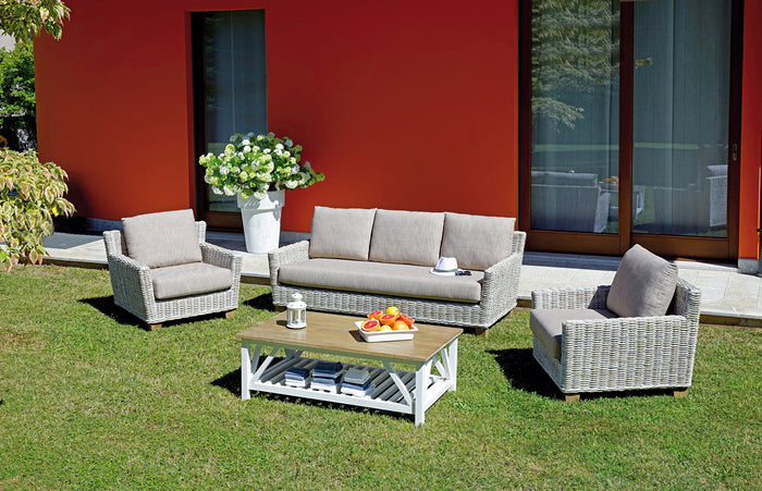 Set Jaipur Gr.Kubu Nat Sb/Legno Mango/Cusc Mel 4 Pz