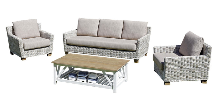 Set Jaipur Gr.Kubu Nat Sb/Legno Mango/Cusc Mel 4 Pz