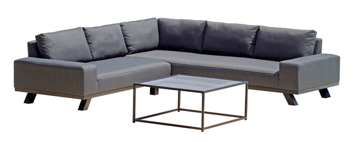 Set Houston In Alu E Textilene - Cuscini Grigi 2 Pz