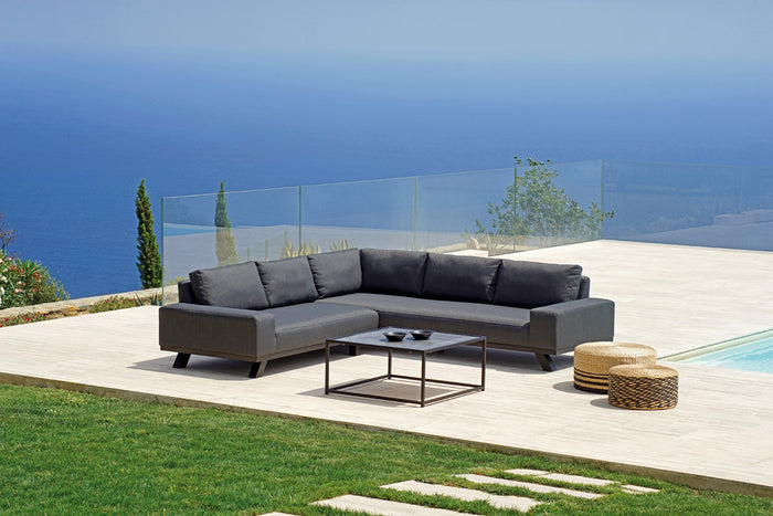 Set Houston In Alu E Textilene - Cuscini Grigi 2 Pz