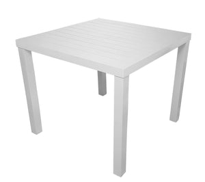 Tavolo San Vincenzo 80X80 Aluminio Colorato  Piano A Doghe Colore: Tortora