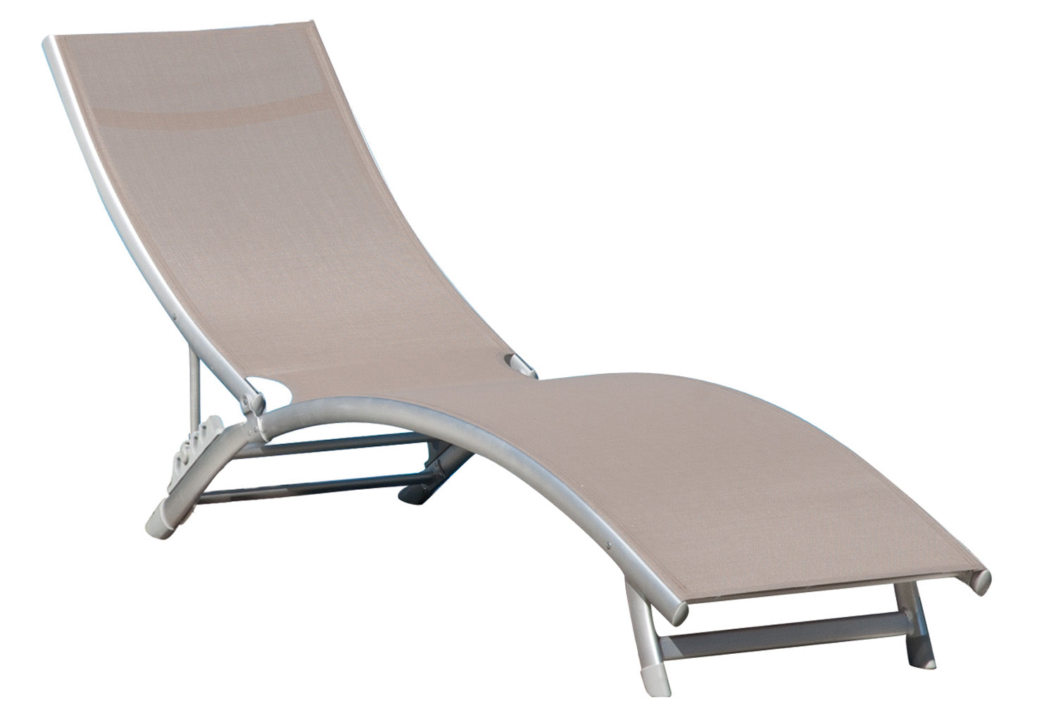 Lettino Onda Alluminio Bianco/Text 1 Pz Colore: Ecru'