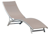 Lettino Onda Alluminio Bianco/Text 1 Pz Colore: Ecru'