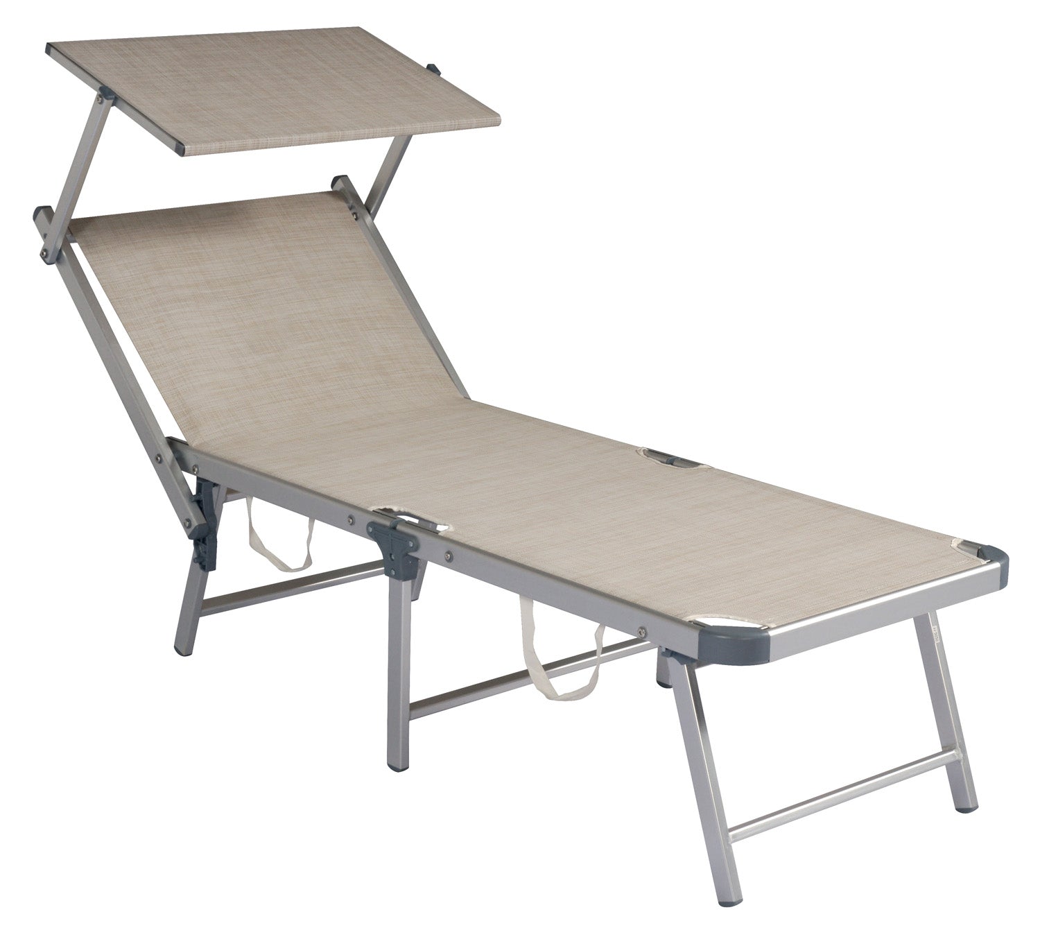 Lettino Mare Pieghevole C/Tett Alu 1,1/Text 750  2 Pz Colore: Sabbia