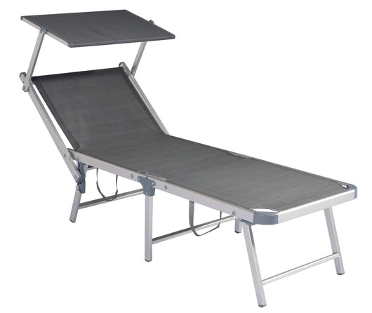 Lettino Mare Pieghevole C/Tett Alu 1,1/Text 750  2 Pz Colore: Grigio