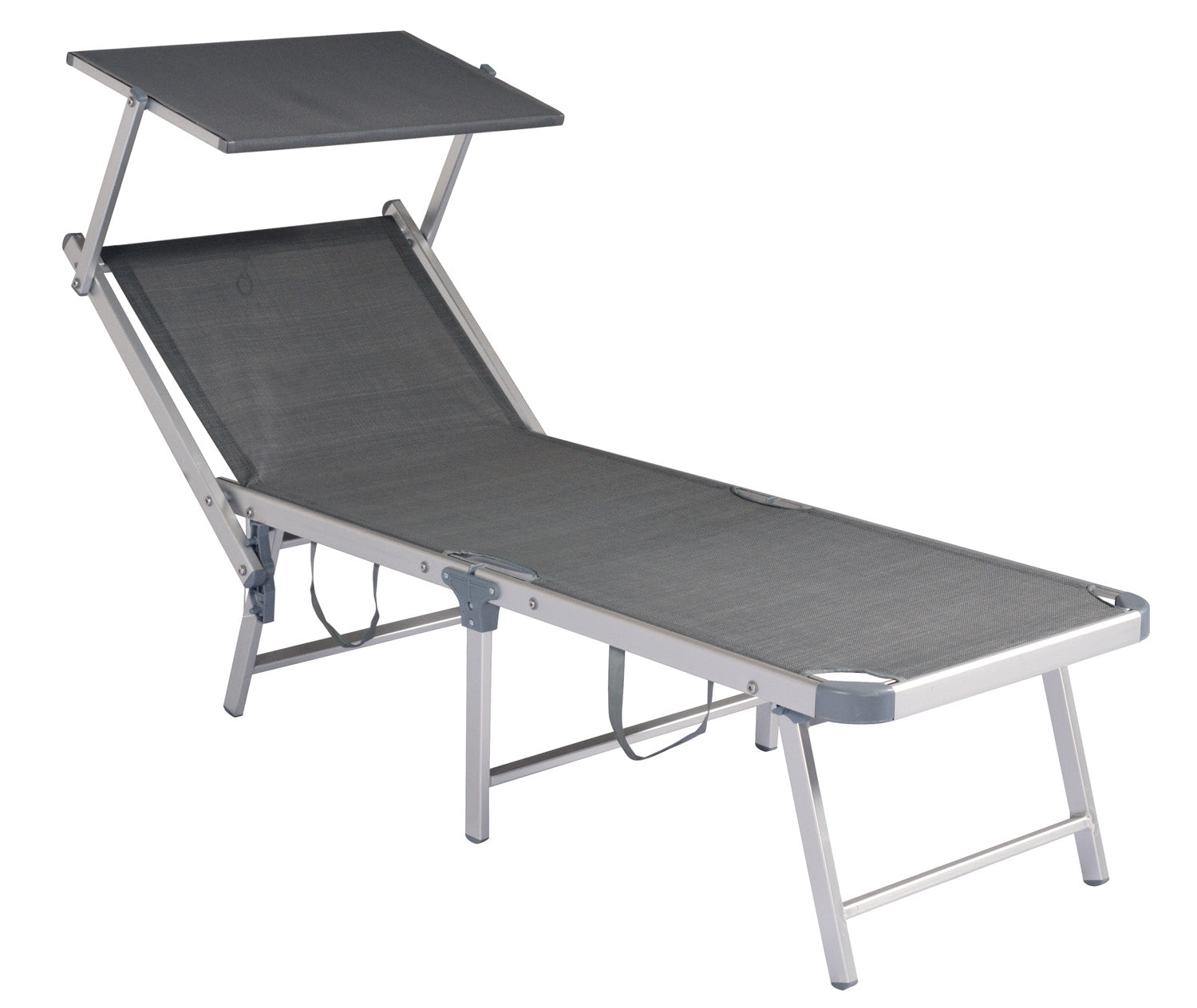 Lettino Mare Pieghevole C/Tett Alu 1,1/Text 750  2 Pz Colore: Grigio