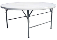 Tavolo Pieghevole Catering - Piano In Polietilene Alta Densità - Tondo Ø 150 Cm - Tubo Ø 28 X 1 Mm