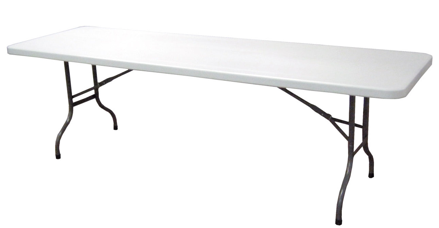 Tavolo Pieghevole Catering - Piano In Polietilene Alta Densità - 244 X 76 X H. 74 Cm - Tubo Ø 28 X 1 Mm