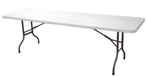 Tavolo Pieghevole Catering - Piano In Polietilene Alta Densità - 244 X 76 X H. 74 Cm - Tubo Ø 28 X 1 Mm