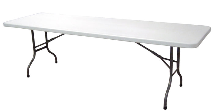 Tavolo Pieghevole Catering - Piano In Polietilene Alta Densità - 244 X 76 X H. 74 Cm - Tubo Ø 28 X 1 Mm